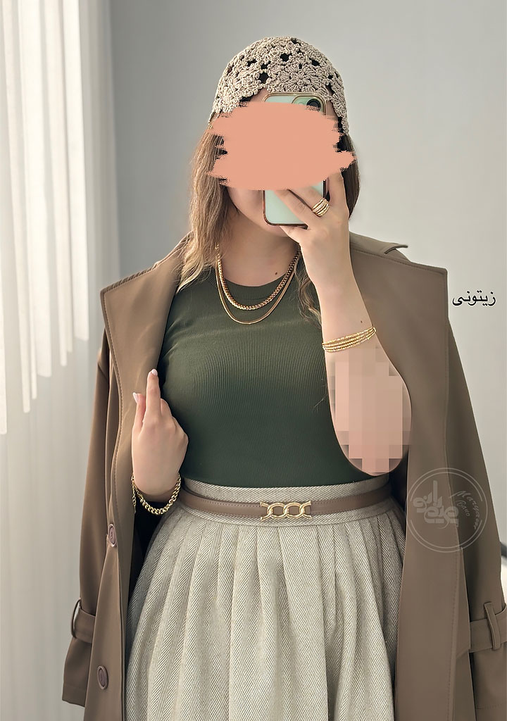 تیشرت-کراپ-آتم-زیتونی تیشرت-کراپ-آتم-زیتونی