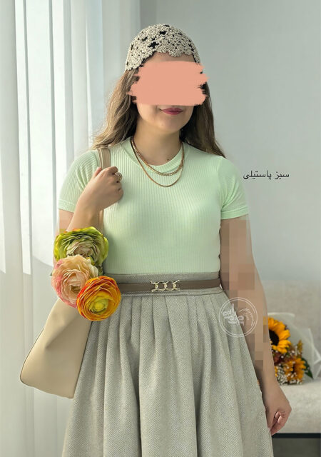 تیشرت-کراپ-ونوس-سبز-پاستیلی