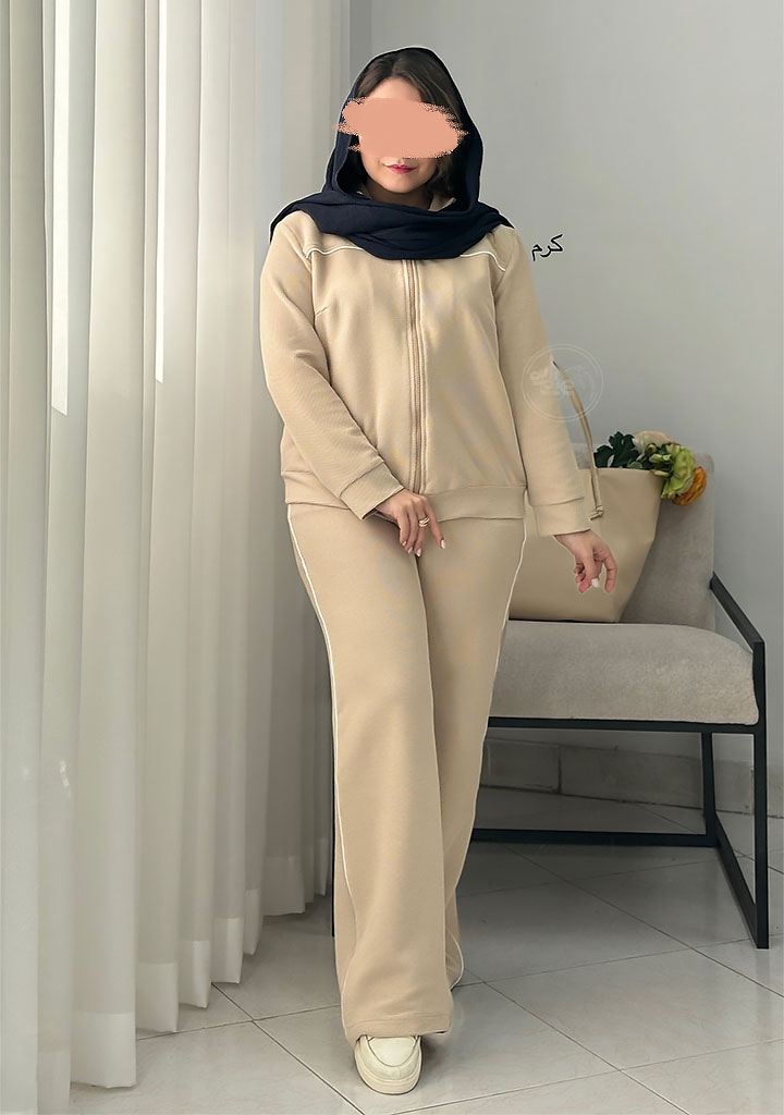 ست-بامبر-و-شلوار-ترنم-کرم ست-بامبر-و-شلوار-ترنم-کرم