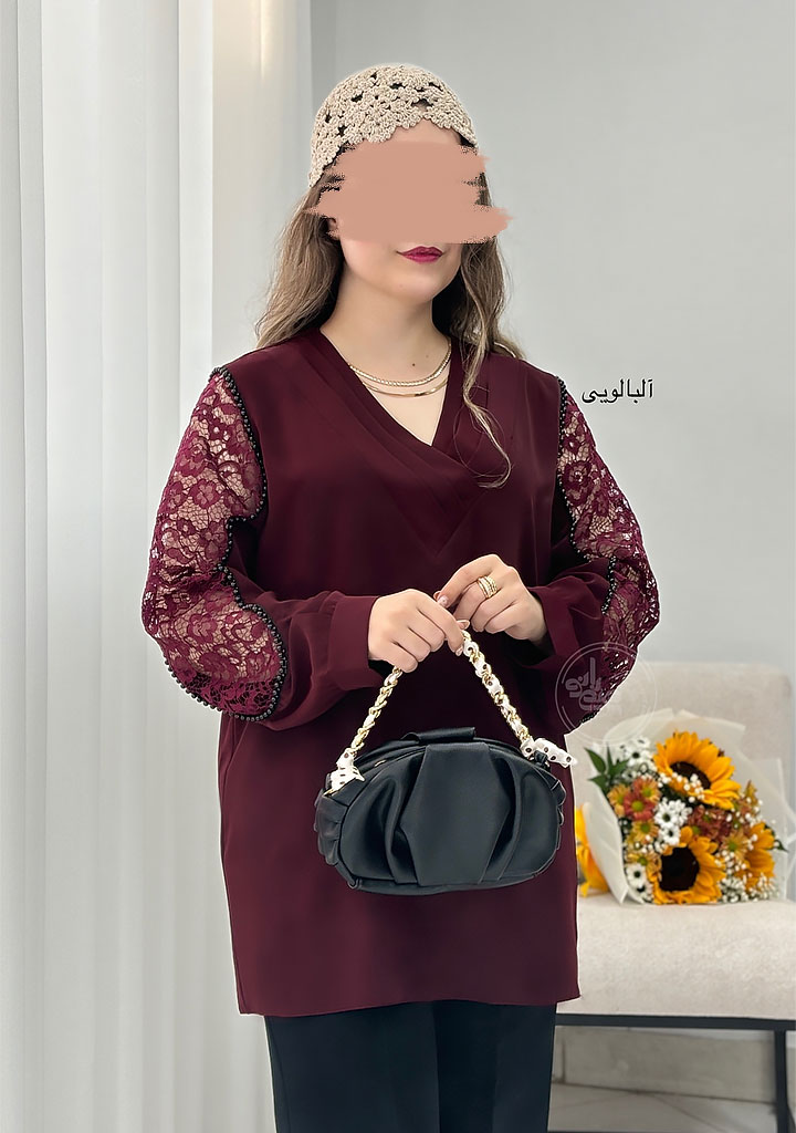 شومیز-مجلسی-آیرا-آلبالویی شومیز-مجلسی-آیرا-آلبالویی