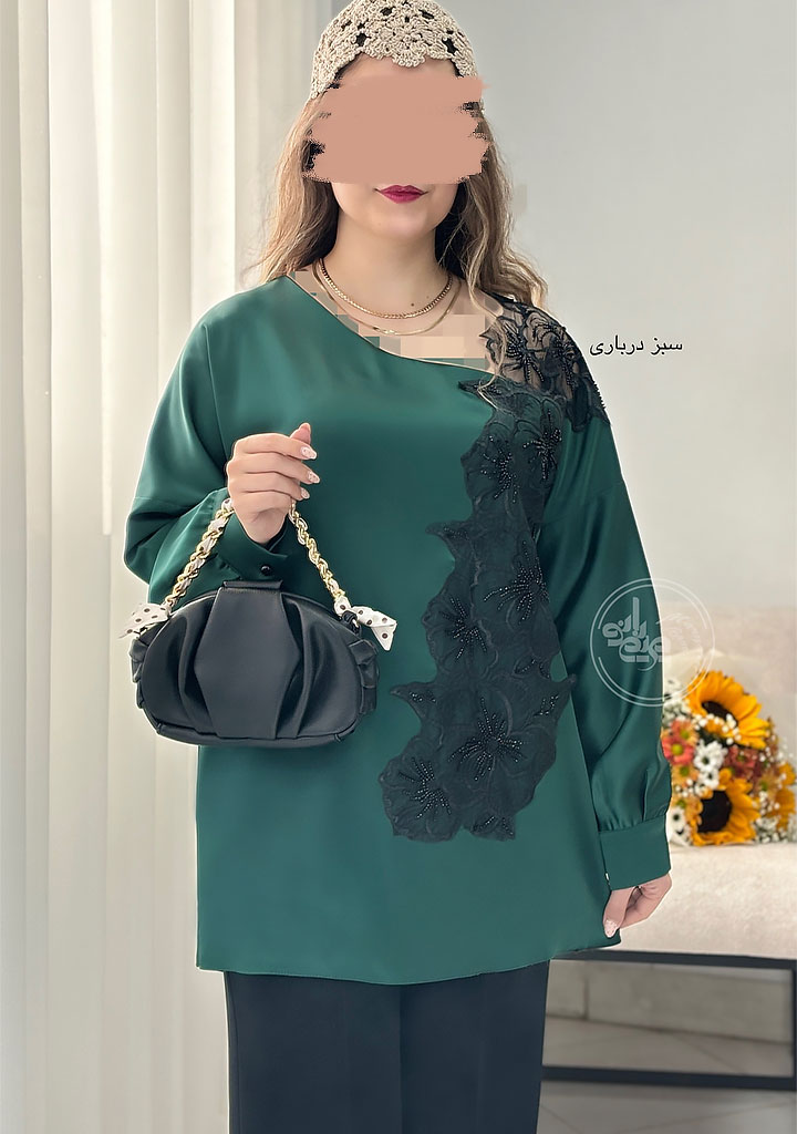 شومیز-مجلسی-بارانا-سبز-درباری شومیز-مجلسی-بارانا-سبز-درباری