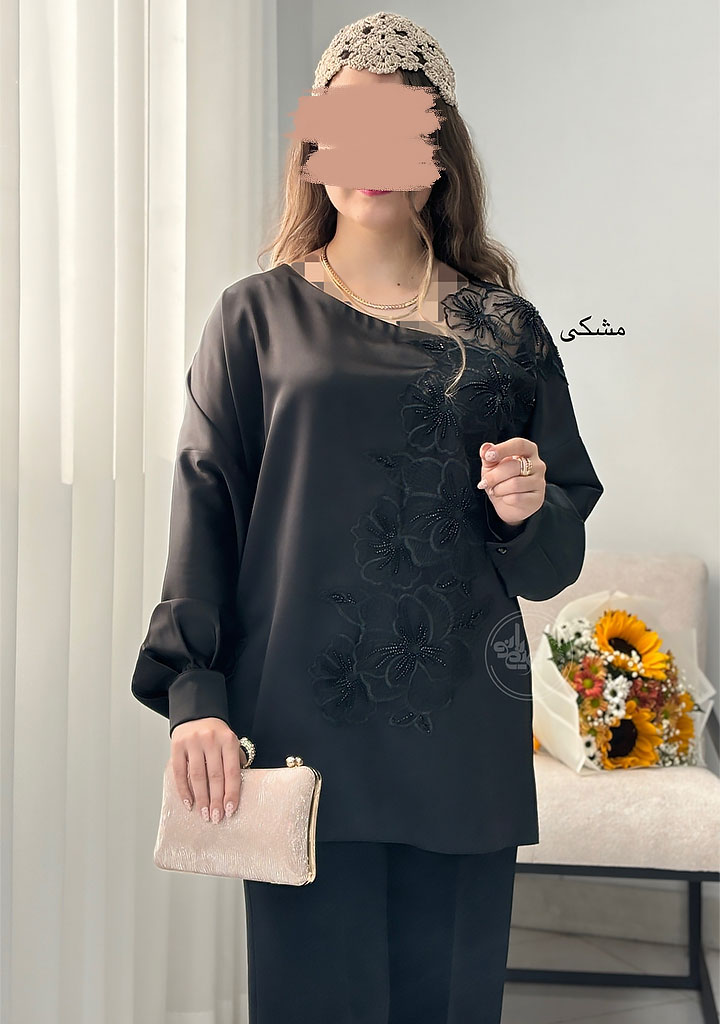 شومیز-مجلسی-بارانا-مشکی شومیز-مجلسی-بارانا-مشکی