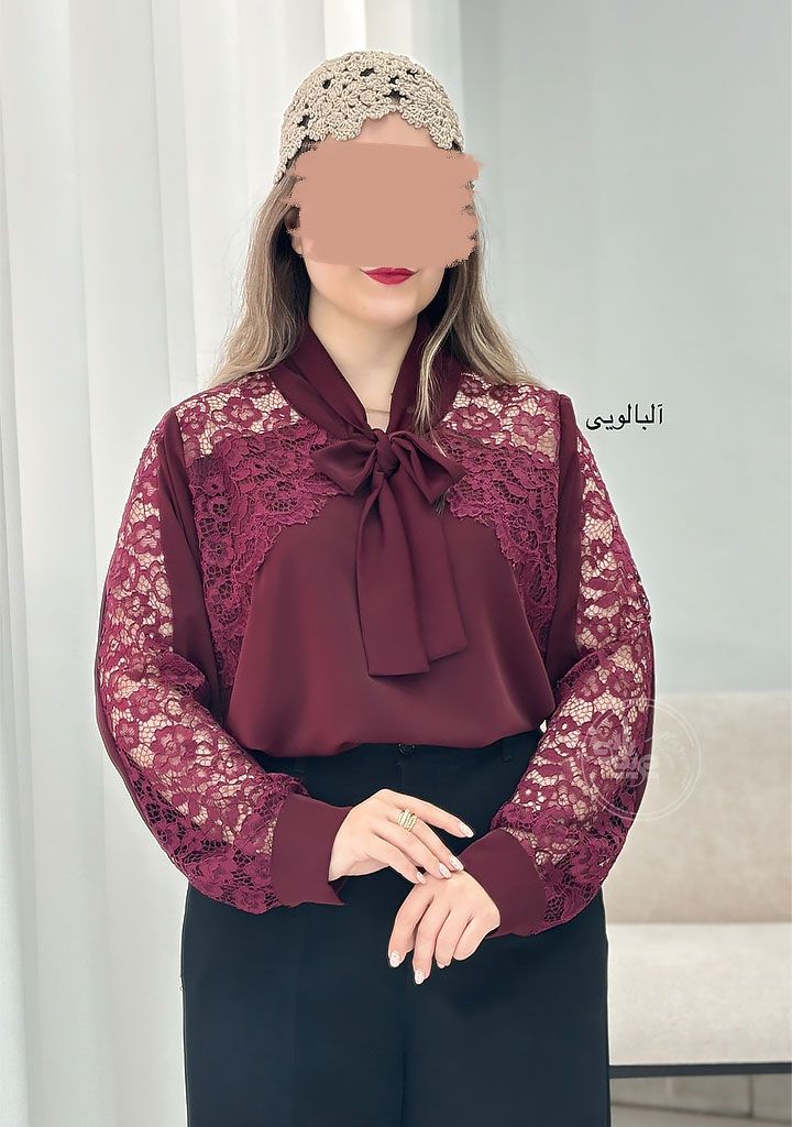 شومیز-کراواتی-یلدا-آلبالویی-1 شومیز-کراواتی-یلدا-آلبالویی-1