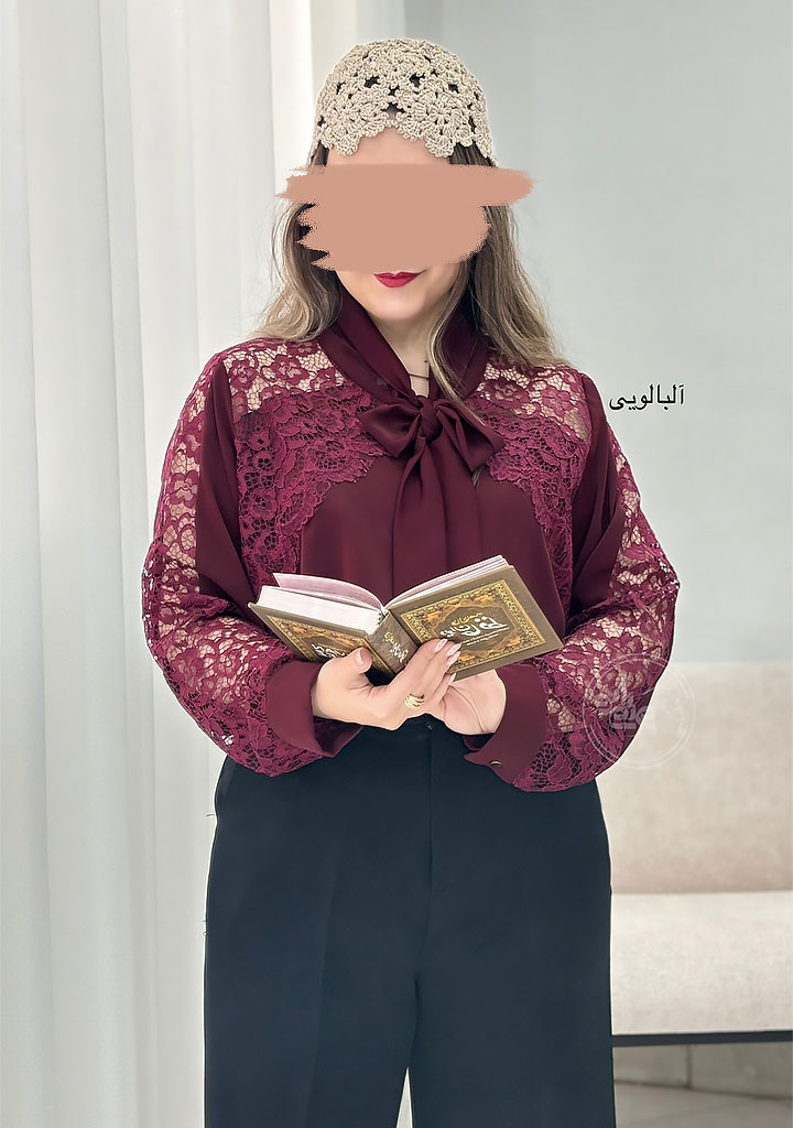 شومیز-کراواتی-یلدا-آلبالویی شومیز-کراواتی-یلدا-آلبالویی