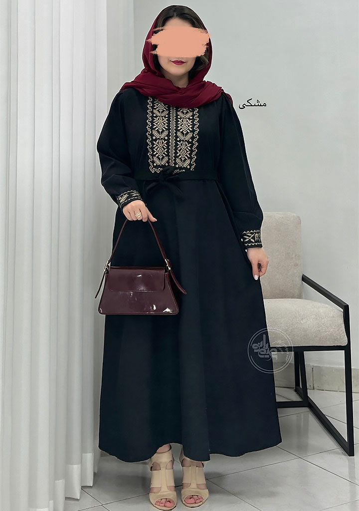 پیراهن-مانتویی-سنتی-مشکی پیراهن-مانتویی-سنتی-مشکی