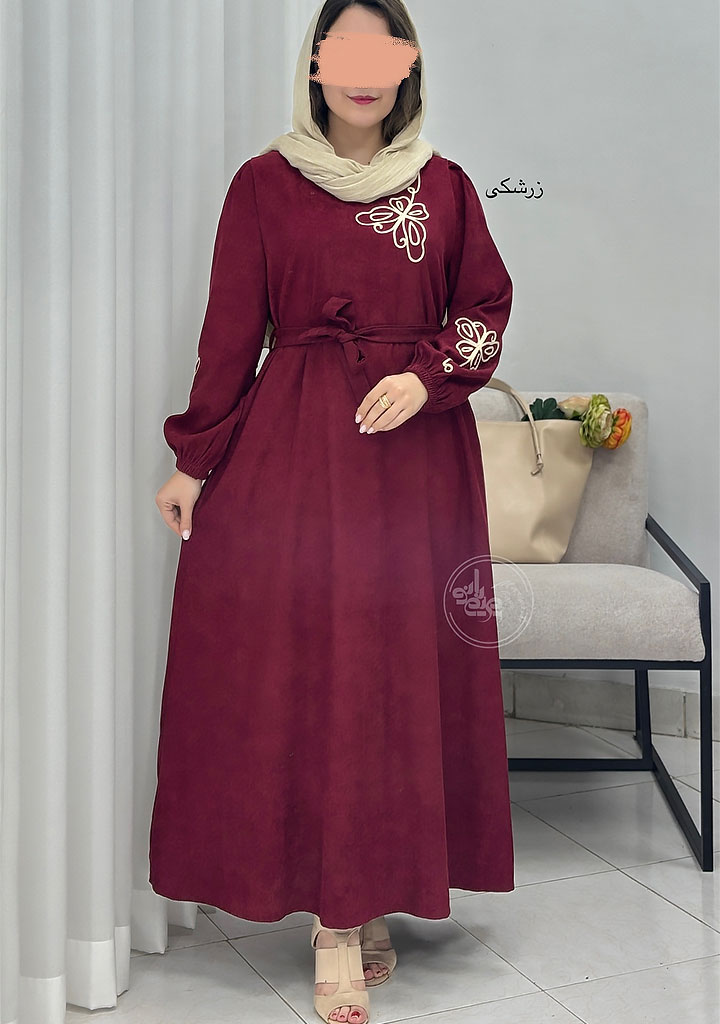 پیراهن-مانتویی-پروانه-زرشکی پیراهن-مانتویی-پروانه-زرشکی