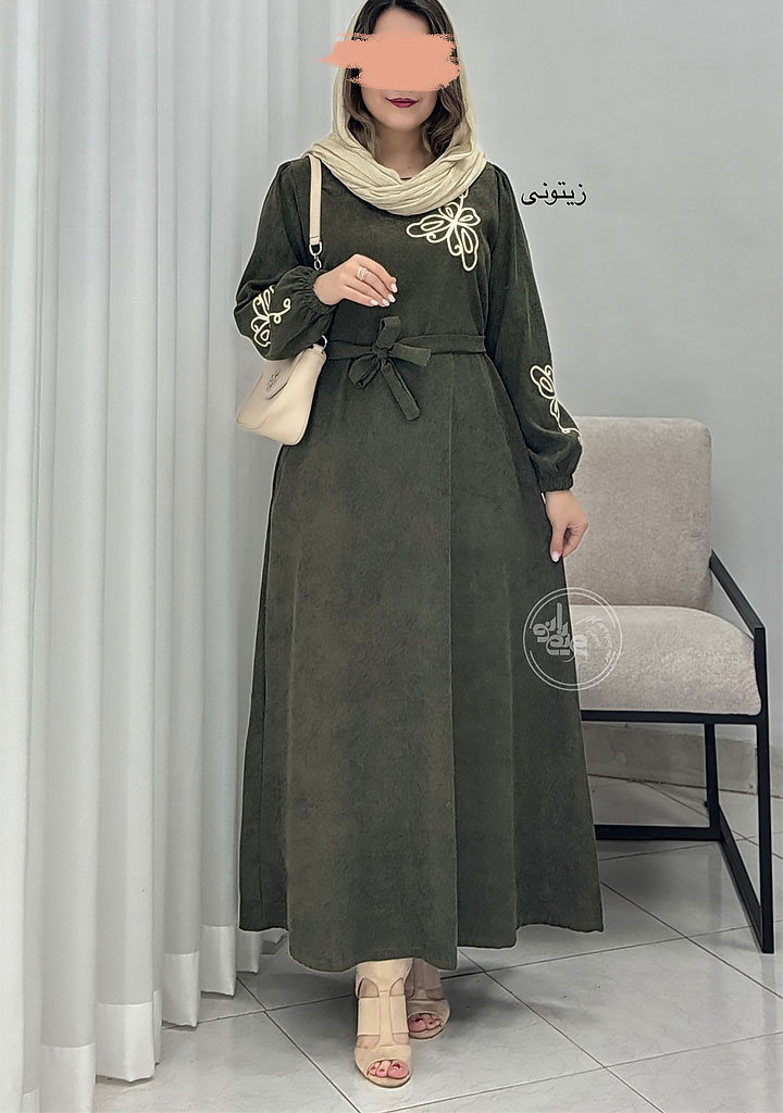 پیراهن-مانتویی-پروانه-زیتونی پیراهن-مانتویی-پروانه-زیتونی