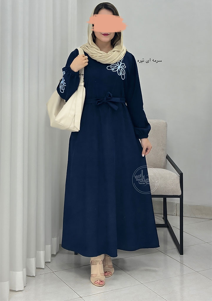 پیراهن-مانتویی-پروانه-سرمه-ای-تیره پیراهن-مانتویی-پروانه-سرمه-ای-تیره