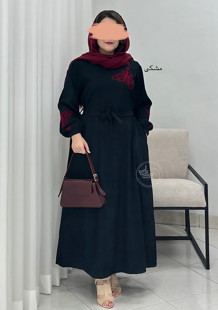 پیراهن-مانتویی-پروانه-مشکی پیراهن-مانتویی-پروانه-مشکی