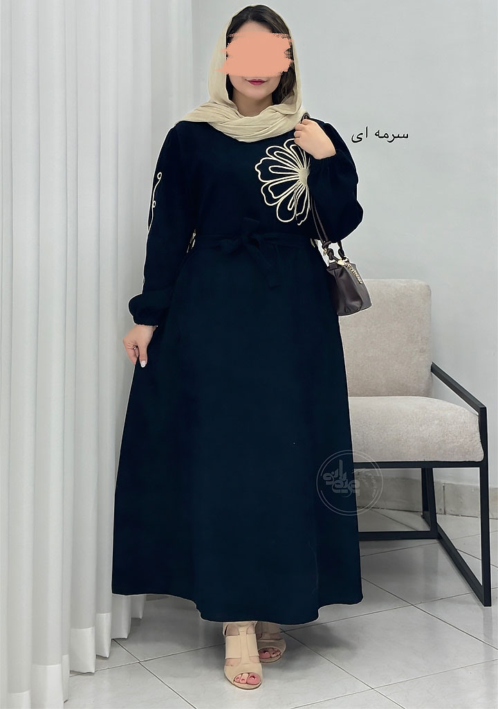 پیراهن-مانتویی-گیسو-سرمه-ای پیراهن-مانتویی-گیسو-سرمه-ای