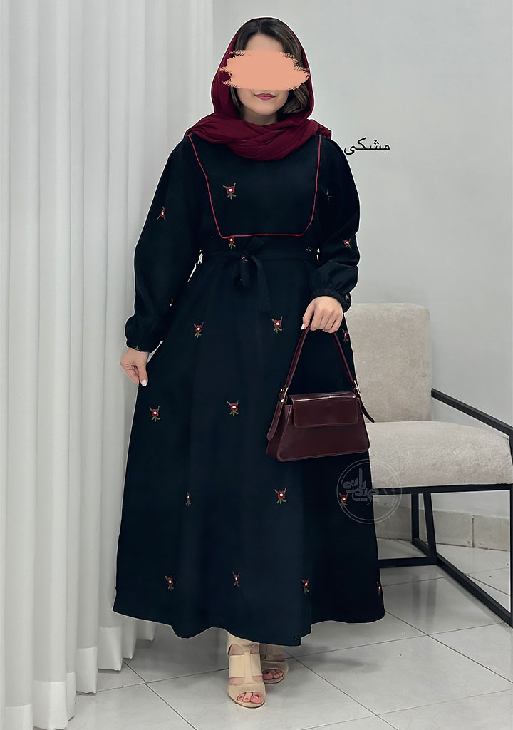 پیراهن-گلدوزی-یسنا-مشکی پیراهن-گلدوزی-یسنا-مشکی