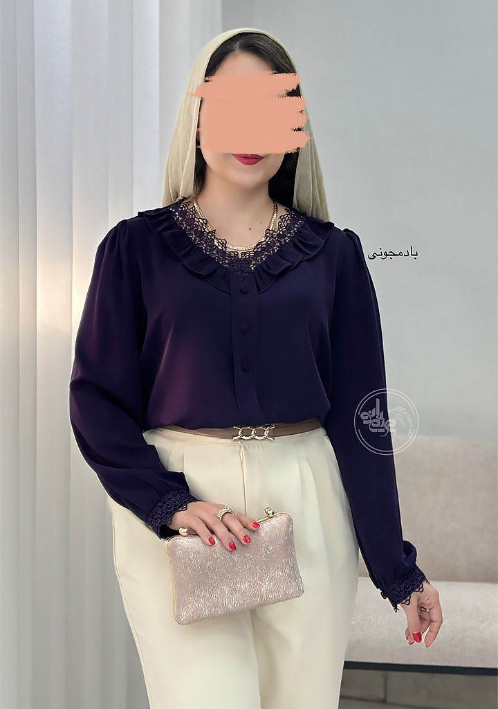 شومیز-مجلسی-دلماه-چهار-بادمجونی شومیز-مجلسی-دلماه-چهار-بادمجونی