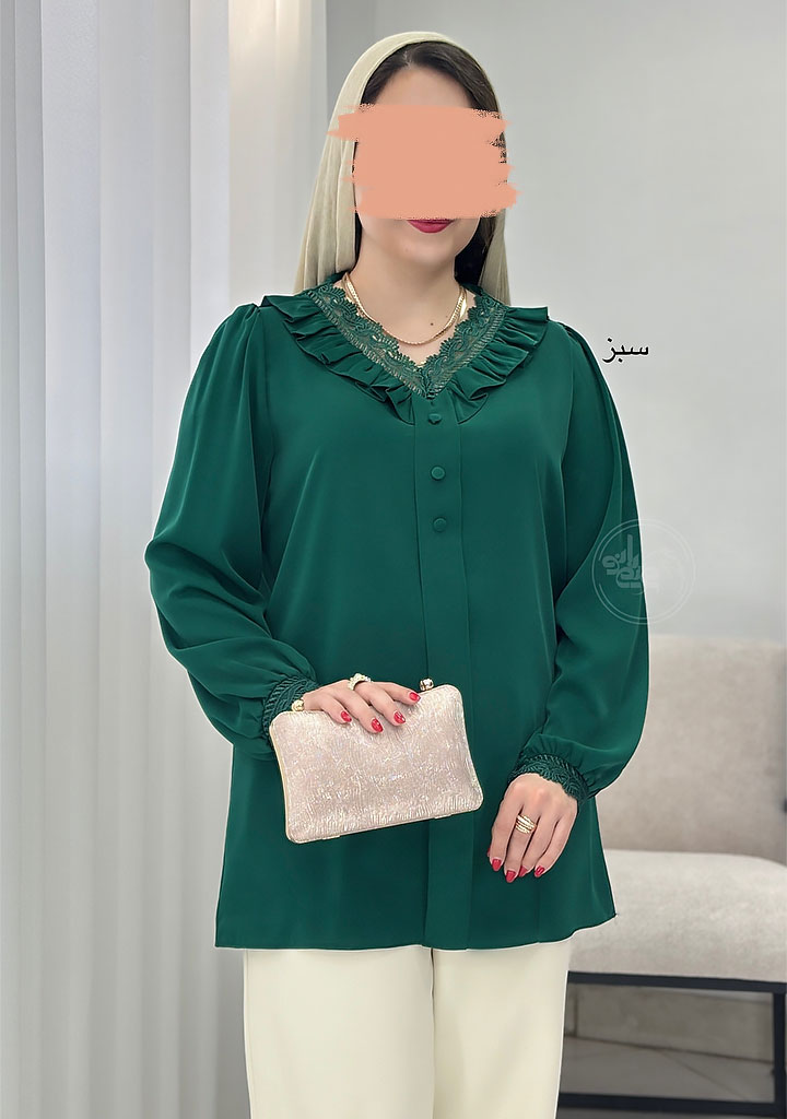 شومیز-مجلسی-دلماه-چهار-سبز شومیز-مجلسی-دلماه-چهار-سبز