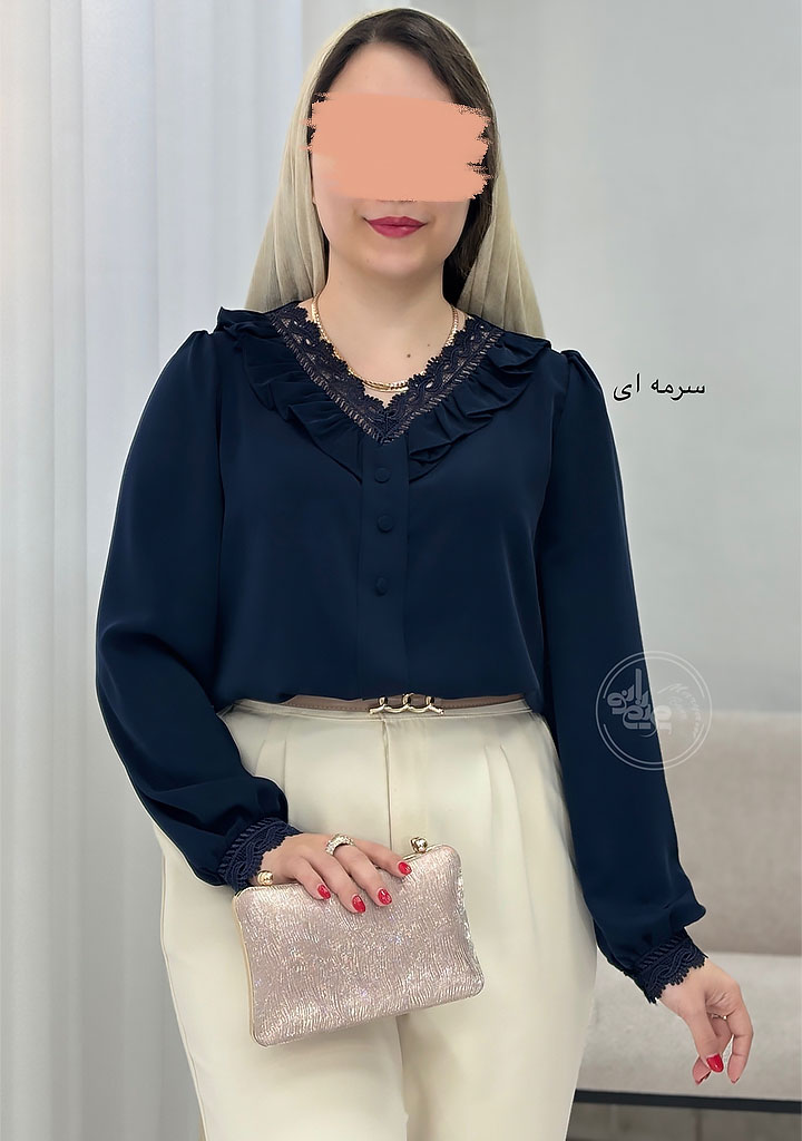 شومیز-مجلسی-دلماه-چهار-سرمه-ای