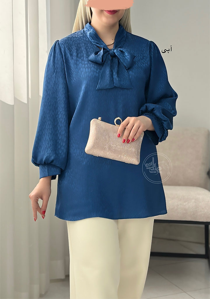 شومیز-مجلسی-سارینا-آبی-1