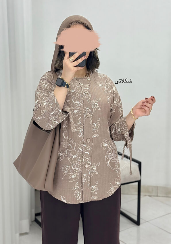 تونیک-مانتویی-تابان-شکلاتی