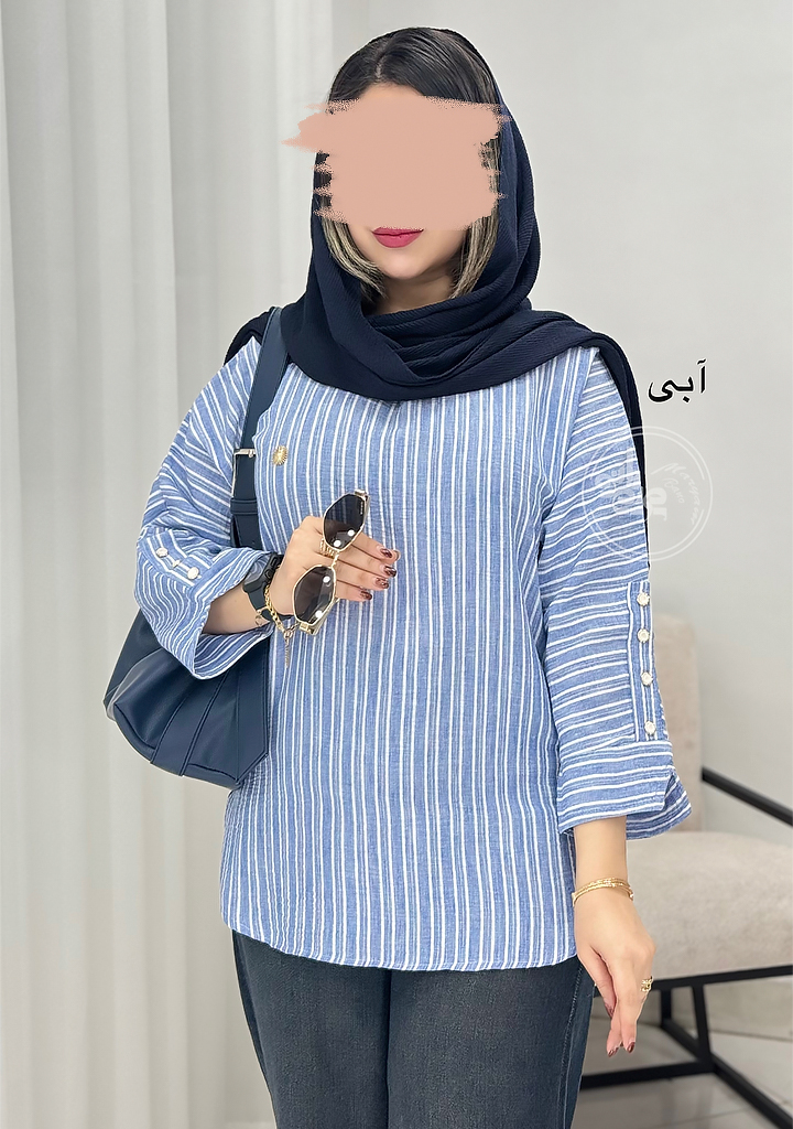 تونیک-مانتویی-رومینا-آبی تونیک-مانتویی-رومینا-آبی