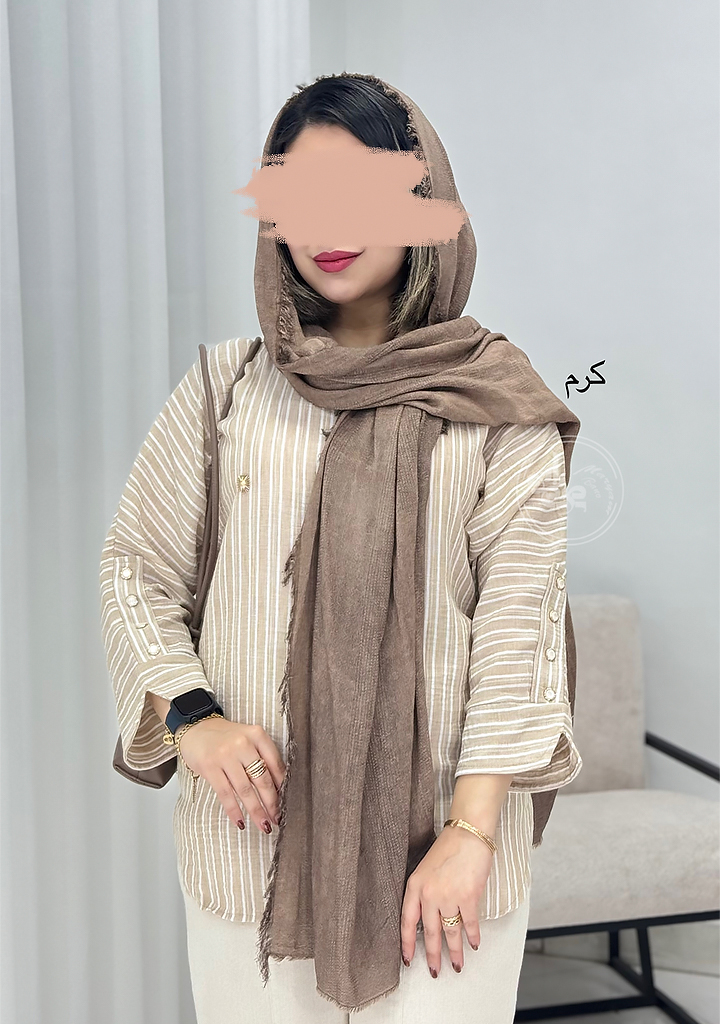 تونیک-مانتویی-رومینا-کرم تونیک-مانتویی-رومینا-کرم