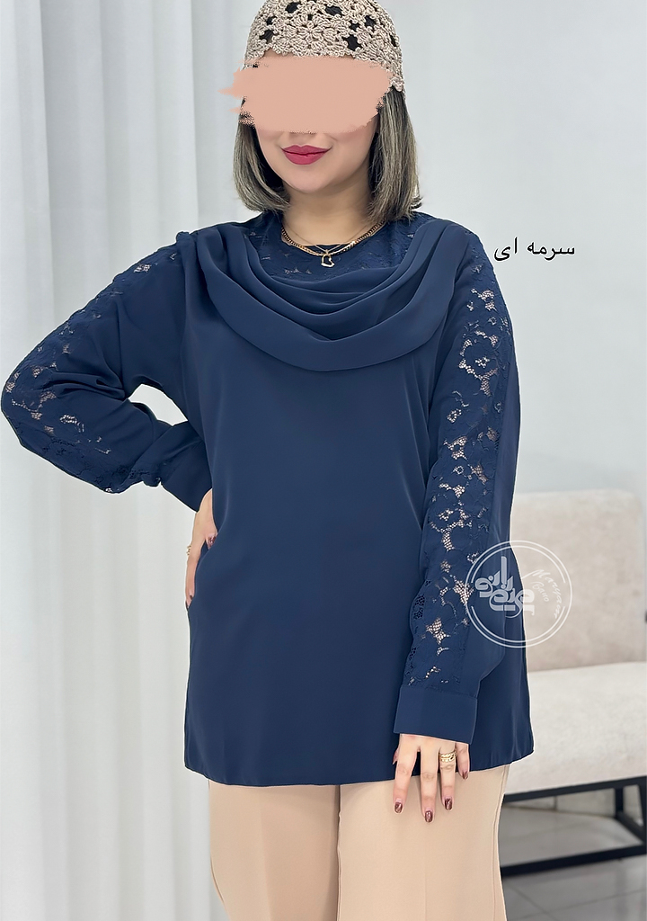 شومیز-مجلسی-بنیا-سرمه-ای شومیز-مجلسی-بنیا-سرمه-ای