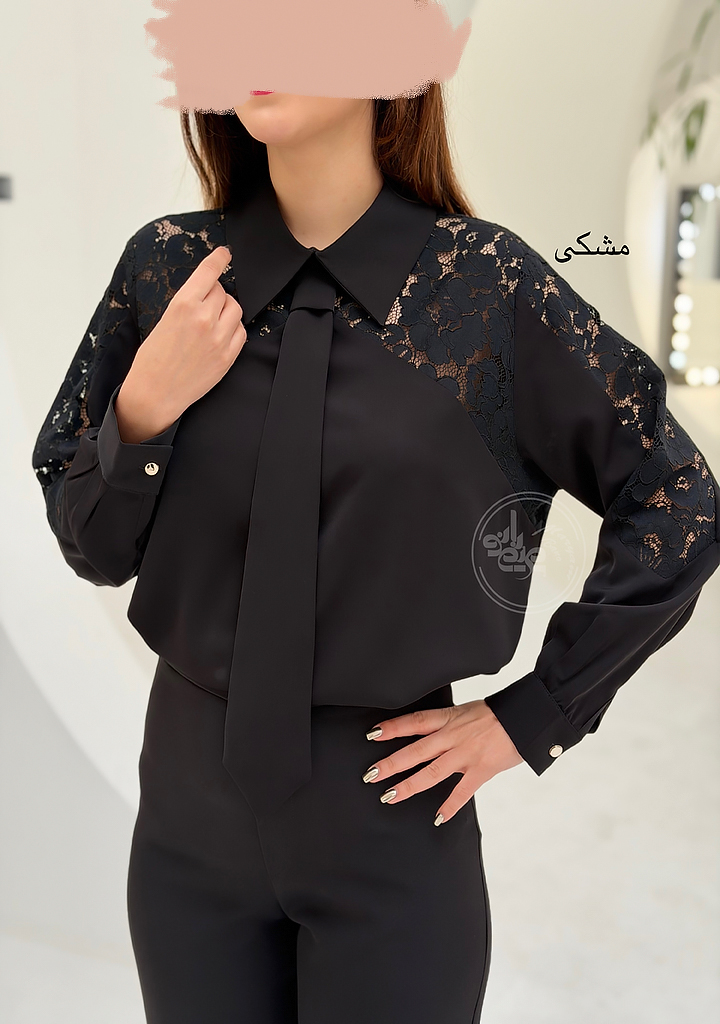 شومیز-مجلسی-کراواتی-مشکی شومیز-مجلسی-کراواتی-مشکی