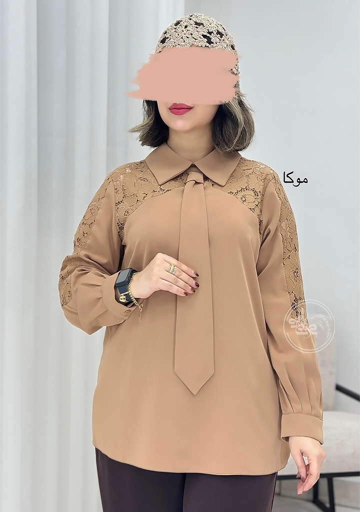 شومیز-مجلسی-کراواتی-موکا-1 شومیز-مجلسی-کراواتی-موکا-1