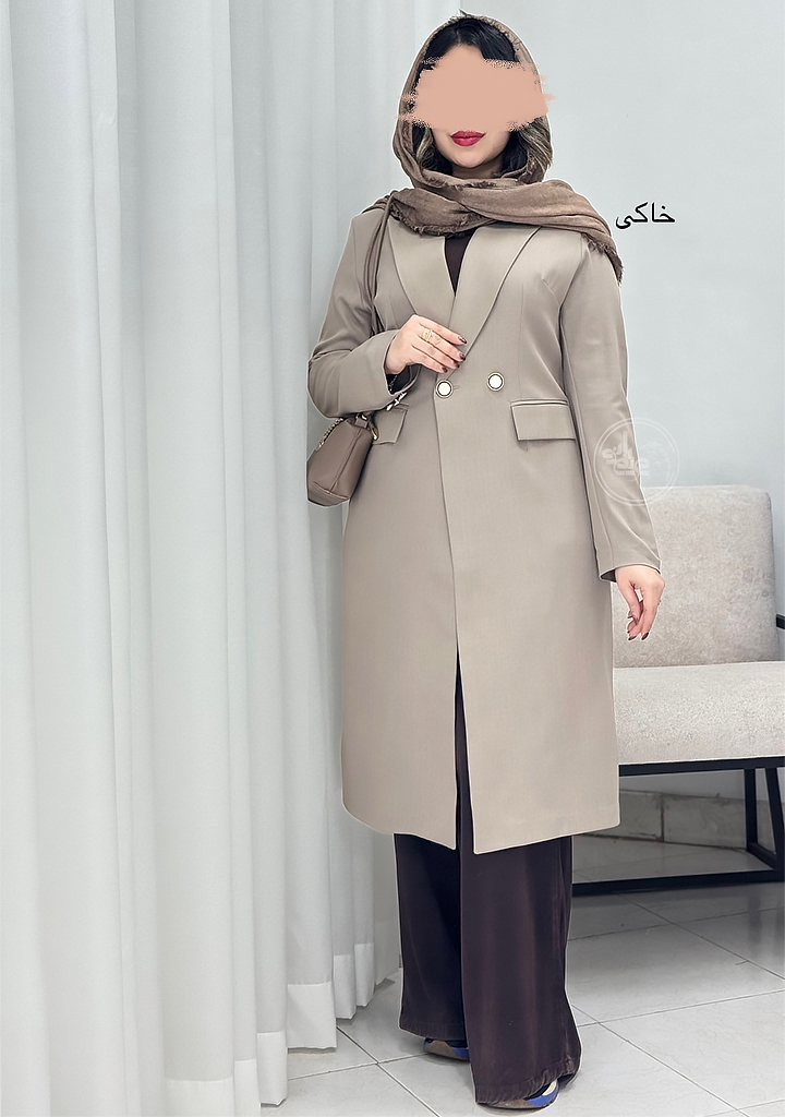 مانتو-کتی-بلند-خاکی مانتو-کتی-بلند-خاکی