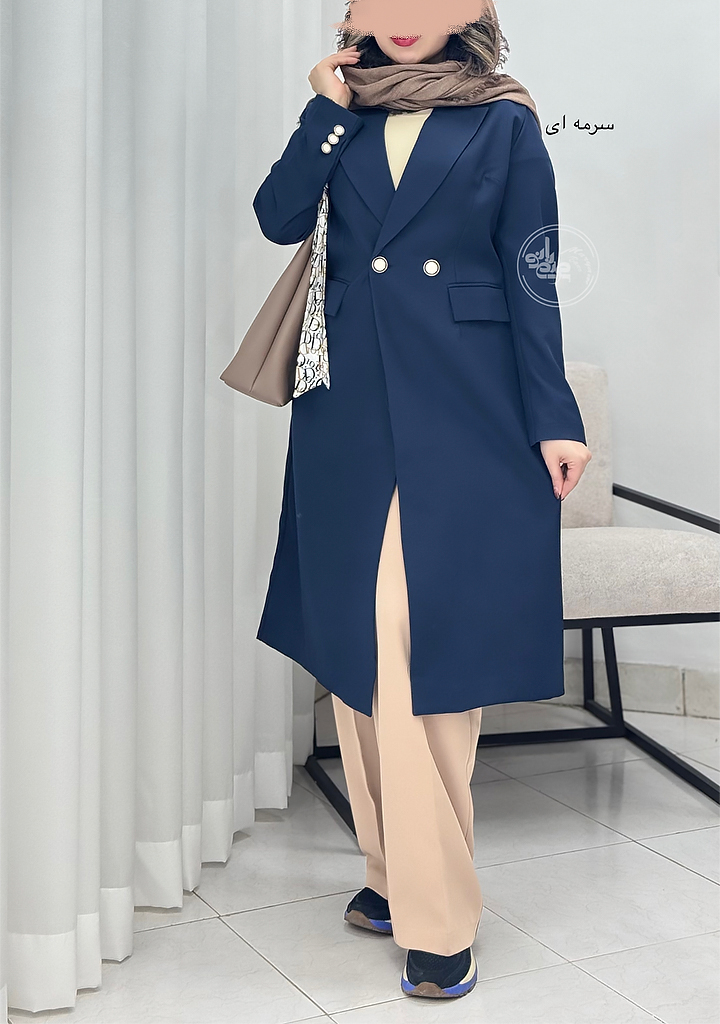 مانتو-کتی-بلند-سرمه-ای مانتو-کتی-بلند-سرمه-ای