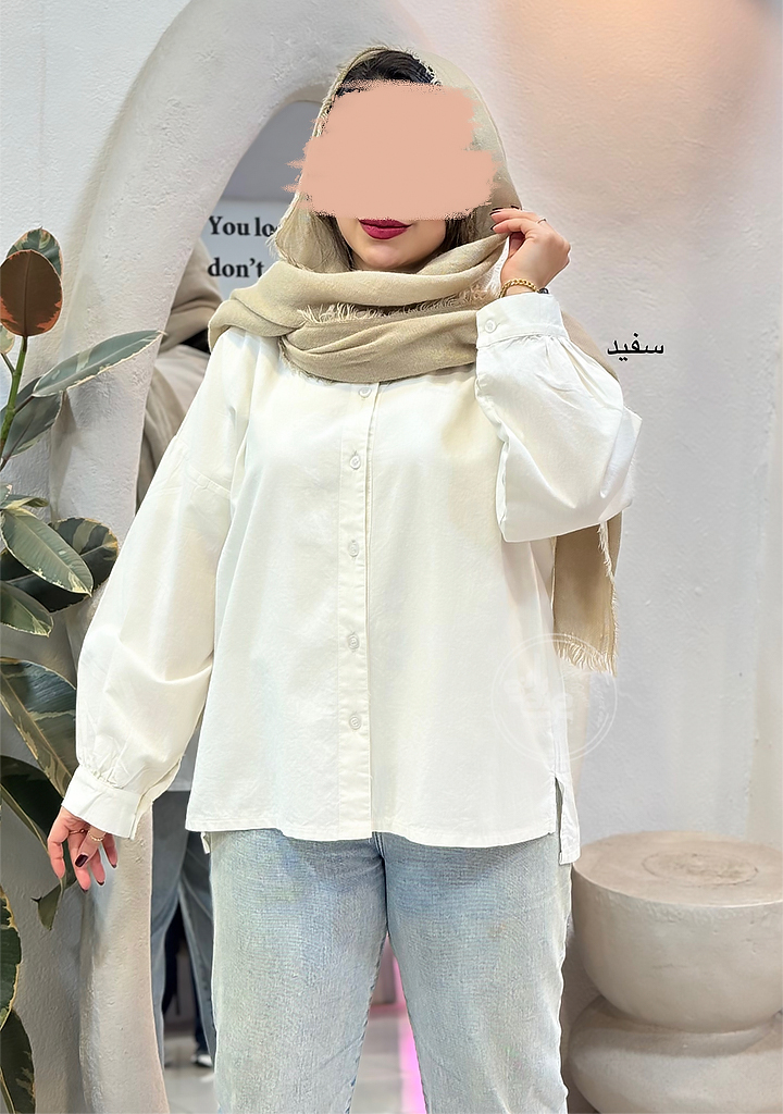 شومیز-مانتویی-الگا-سفید