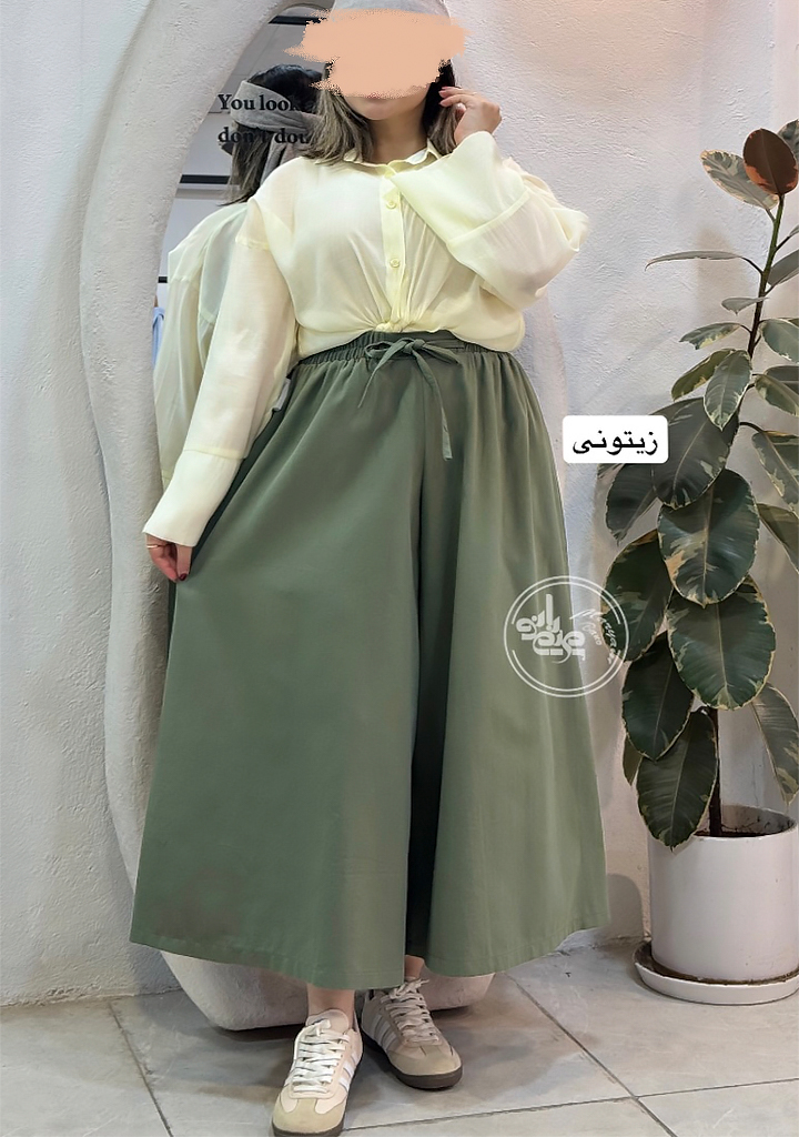 شلوار-لینن-دلسا-زیتونی