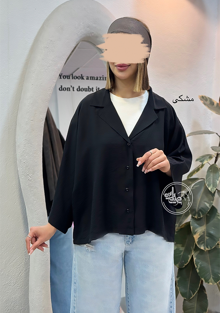 شومیز-کراپی-تبسم-مشکی