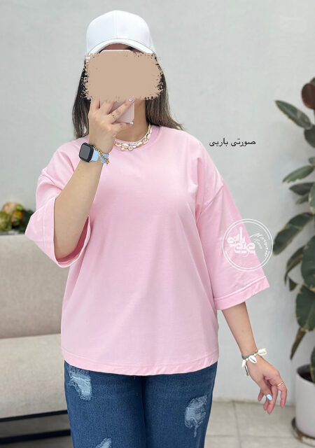 تیشرت-بیسیک-بهسا-صورتی-باربی