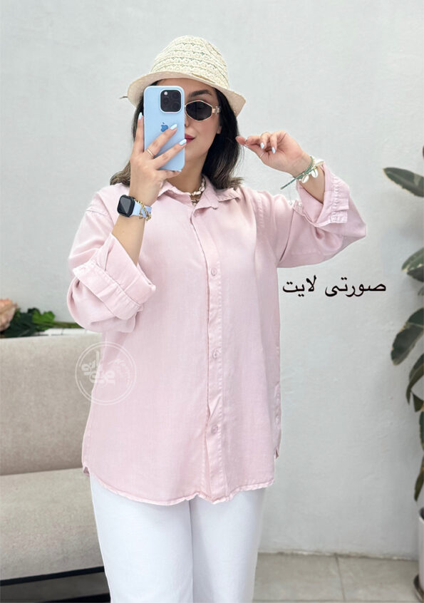 شومیز-سیلک-صورتی-لایت