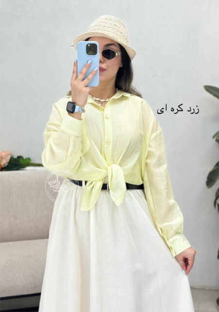 شومیز-شیشه-ای-سلدا-زرد-کره-ای