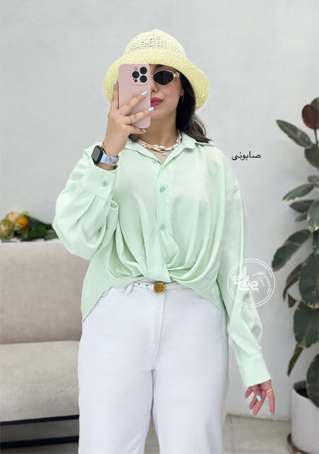 شومیز-گره-ای-تینا-صابونی