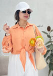 شومیز-گره-ای-شیدا-نارنجی