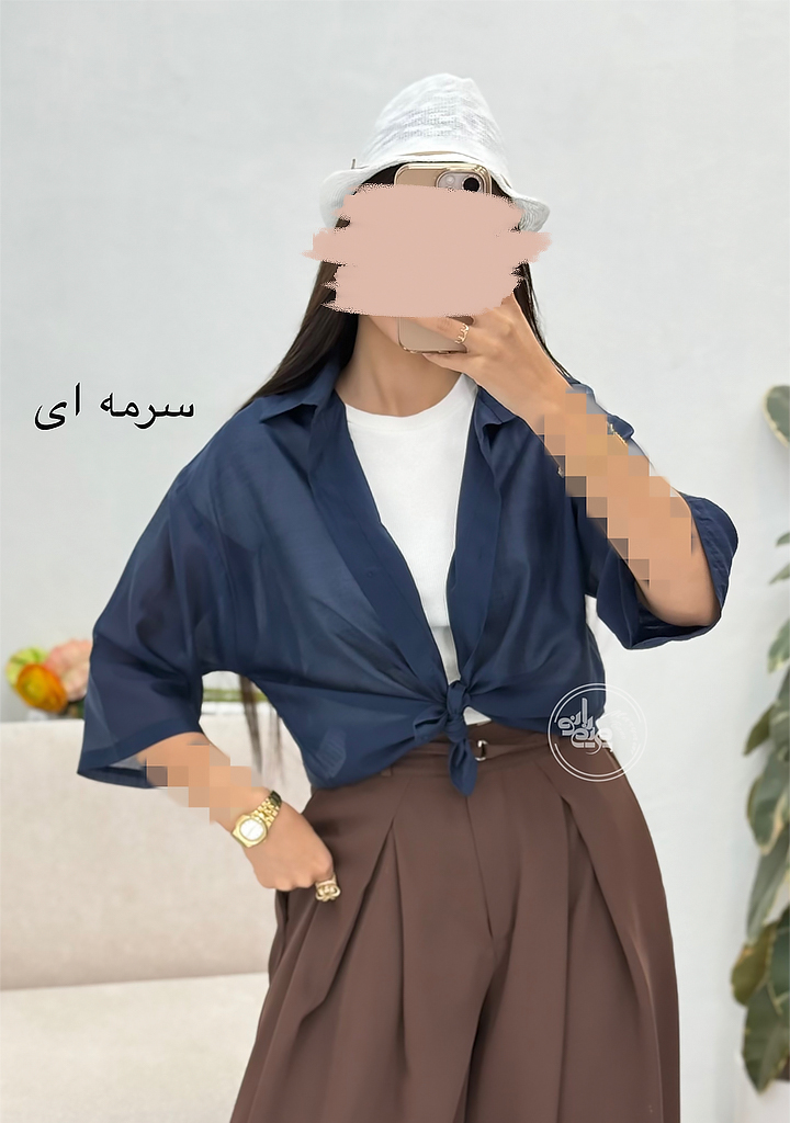 شومیز-شیشه-ای-آیرا-سرمه-ای شومیز-شیشه-ای-آیرا-سرمه-ای