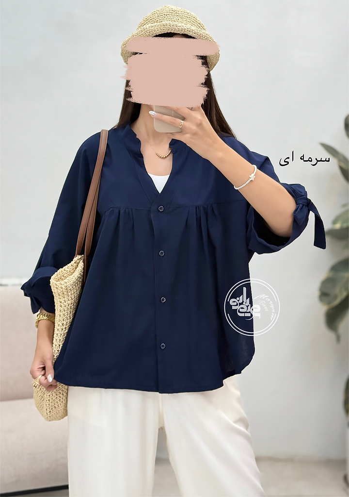 شومیز-عروسکی-رها-سرمه-ای شومیز-عروسکی-رها-سرمه-ای