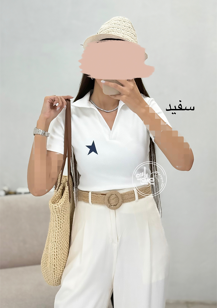 پولوشرت-ستاره-سفید پولوشرت-ستاره-سفید
