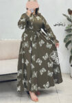 پیراهن-بلند-پروانه-طوسی
