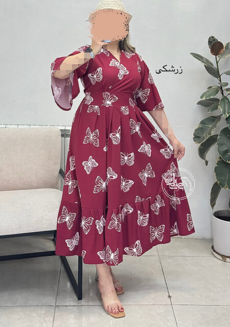 پیراهن-عروسکی-رز-زرشکی