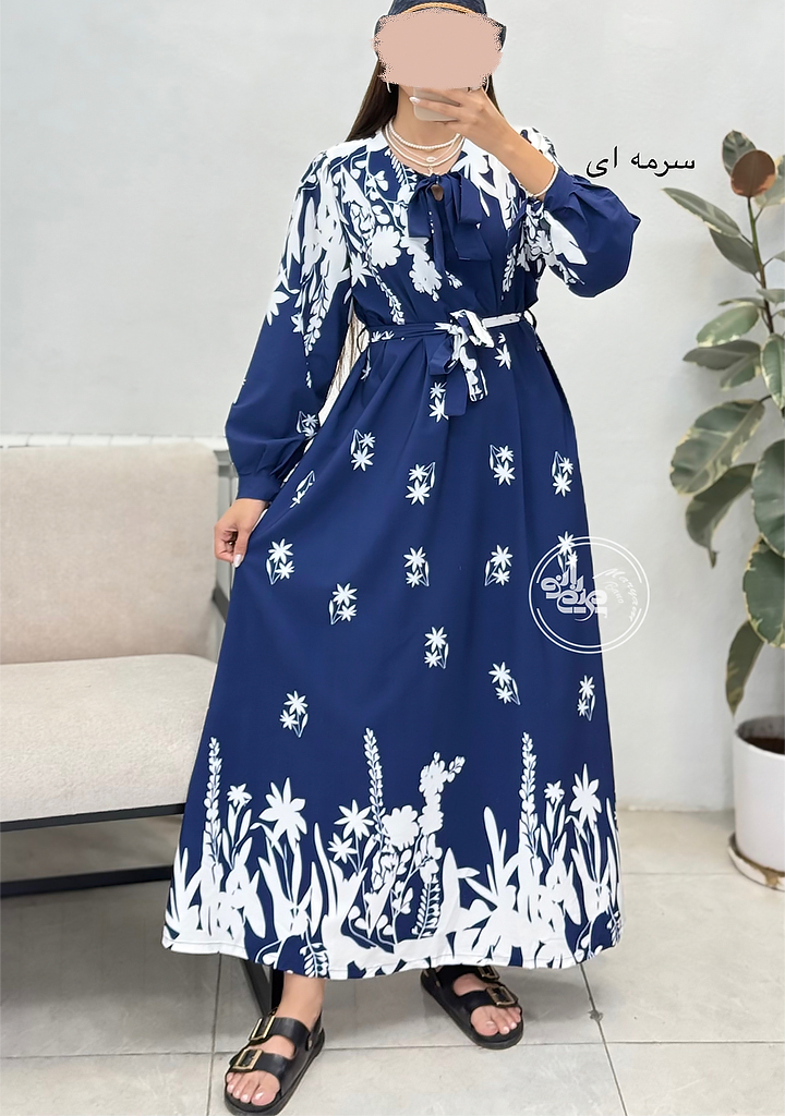 پیراهن-گندم-1-سرمه-ای پیراهن-گندم-1-سرمه-ای