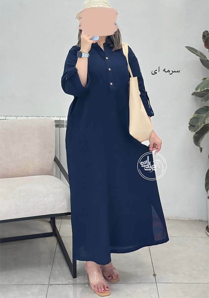 کفتان-لینن-کنفی-سرمه-ای کفتان-لینن-کنفی-سرمه-ای