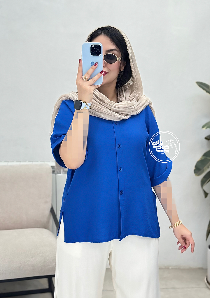 شومیز-لوسی-آبی شومیز-لوسی-آبی