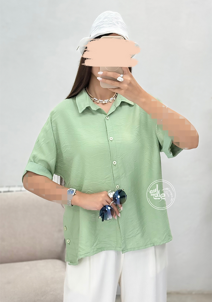 شومیز-لوسی-سبز-ماچا شومیز-لوسی-سبز-ماچا
