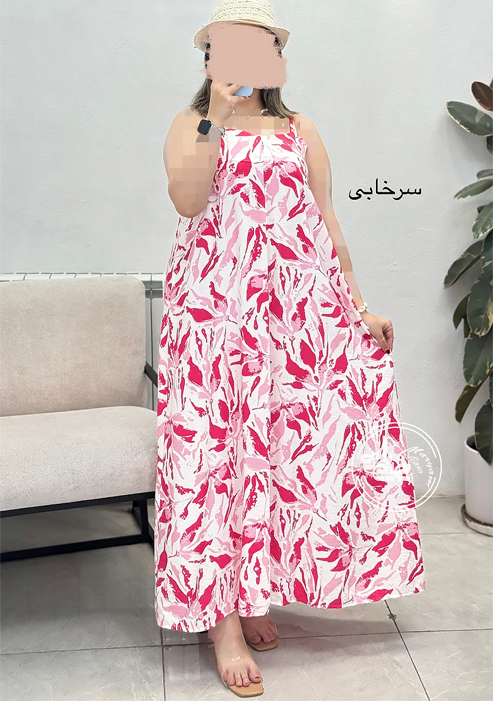 پیراهن-ساحلی-بارلی-سرخابی پیراهن-ساحلی-بارلی-سرخابی