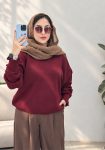 پلیور-بافت-شینا-زرشکی