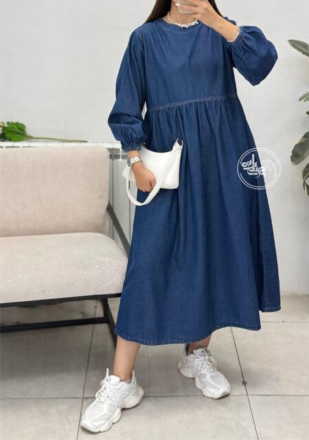 پیراهن-جین-2026-آبی-تیره