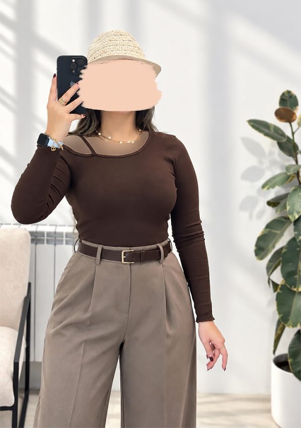 بلوز-نگارین-شکلاتی
