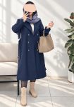ترنچ-کت-آستردار-ترنم-خاکی