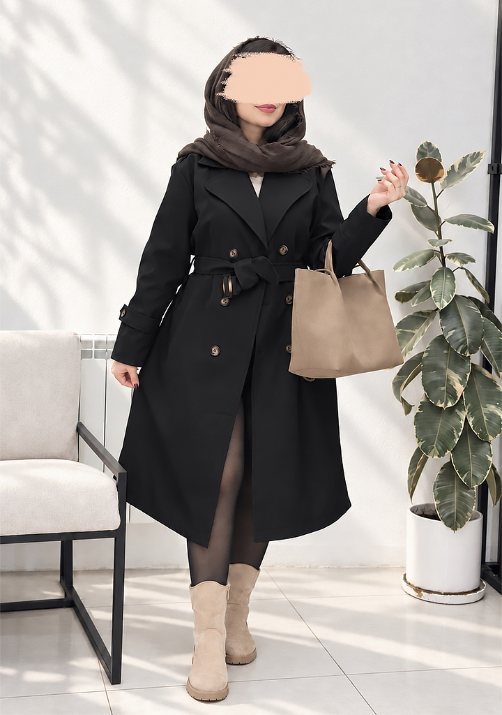ترنچ-کت-آستردار-ترنم-مشکی ترنچ-کت-آستردار-ترنم-مشکی